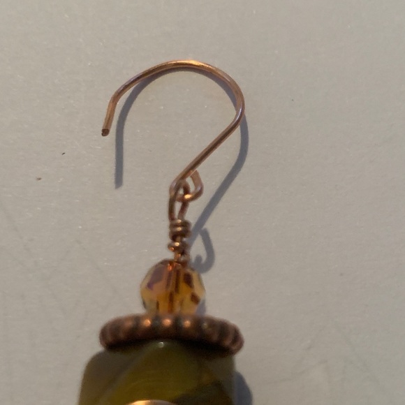 Tiger Eye Drop and dangle earrings - Picture 3 of 4